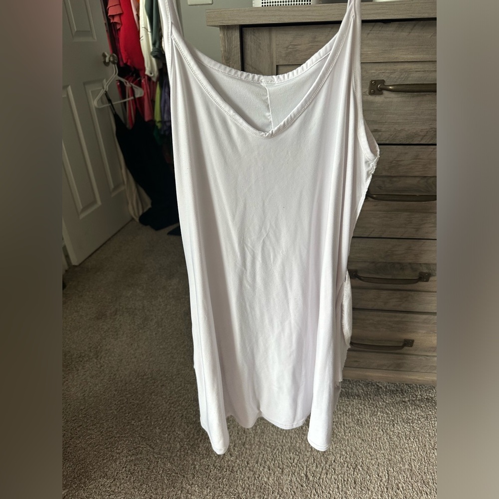 White tank top dress